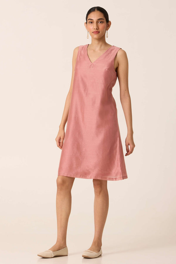 Indira Handwoven Rose Dress