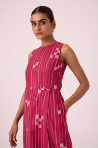 Katerina Rhubarb Ikat Dress