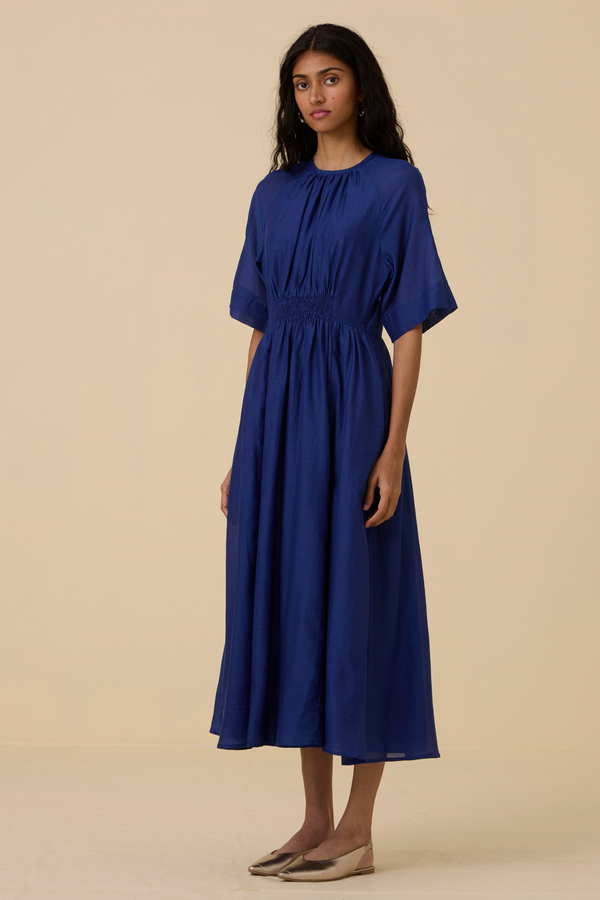 Parina Royal Blue Midi Dress