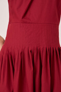 Vidura Red One Shoulder Dress