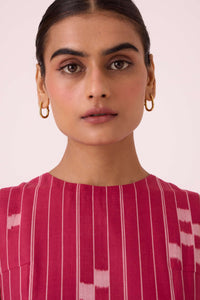 Katerina Rhubarb Ikat Dress