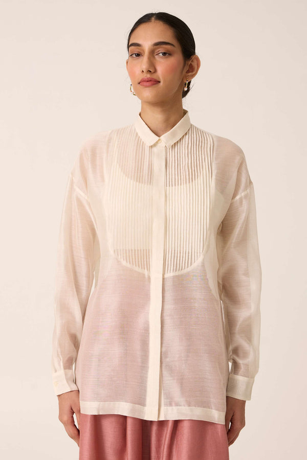 Shankha Off white Handwoven Shirt