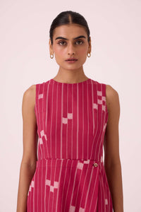 Katerina Rhubarb Ikat Dress
