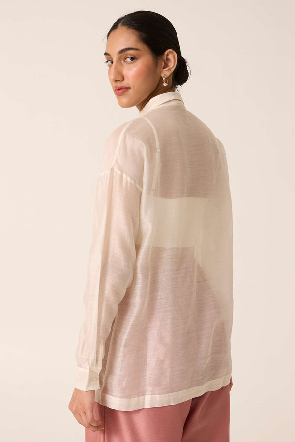 Shankha Off white Handwoven Shirt