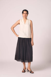 Lumas Off White Silk Top