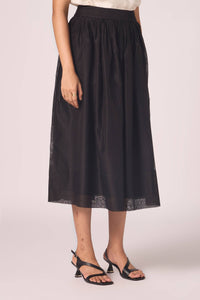 Sahir Black Handwoven Skirt