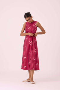 Katerina Rhubarb Ikat Dress