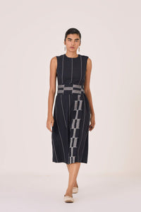 Viva Handwoven Striped Midi Dress
