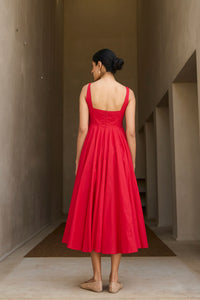 Manoor Red Organic Cotton Dress