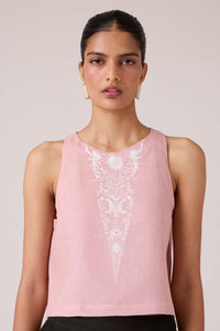 Evora Rose Embroidered Top