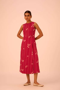 Katerina Rhubarb Ikat Dress