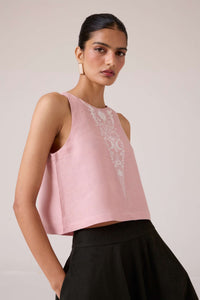 Evora Rose Embroidered Top