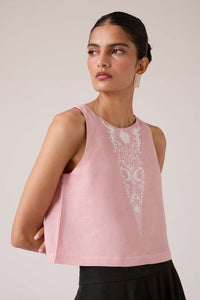 Evora Rose Embroidered Top
