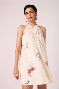 Chica Zodiac Print Cotton Dress