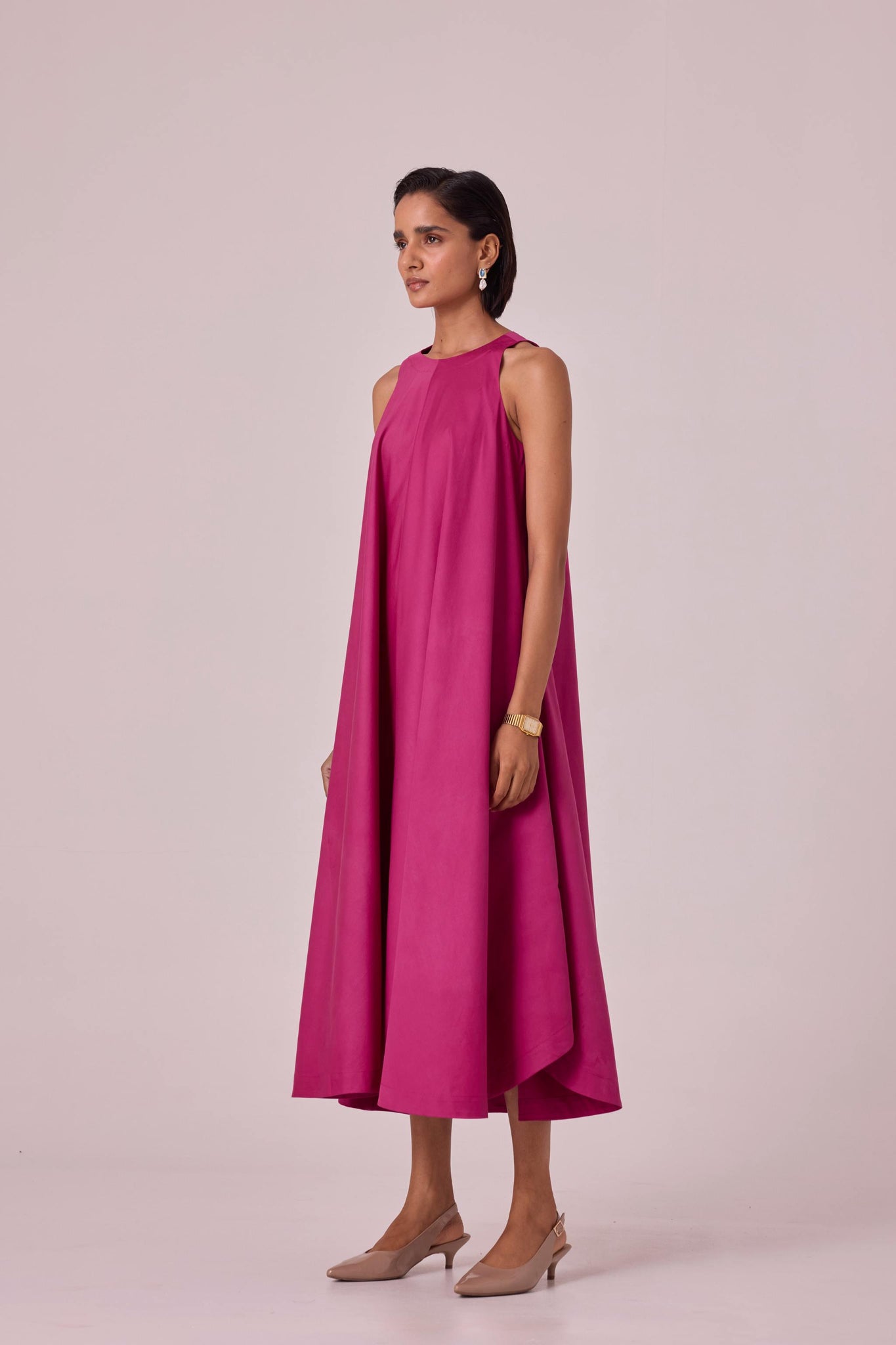 Audric Pink Midi Dress