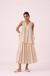 Nastasya Beige Handwoven Top