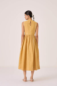 Amor Yellow Handwoven Dress