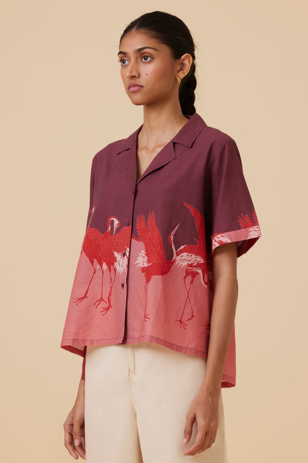 Farin Crane Print Shirt