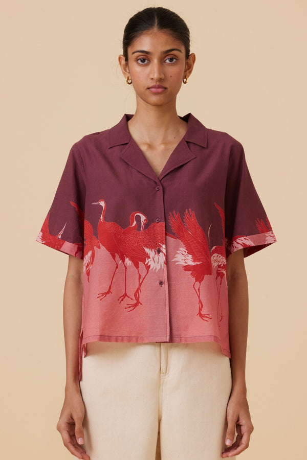 Farin Crane Print Shirt