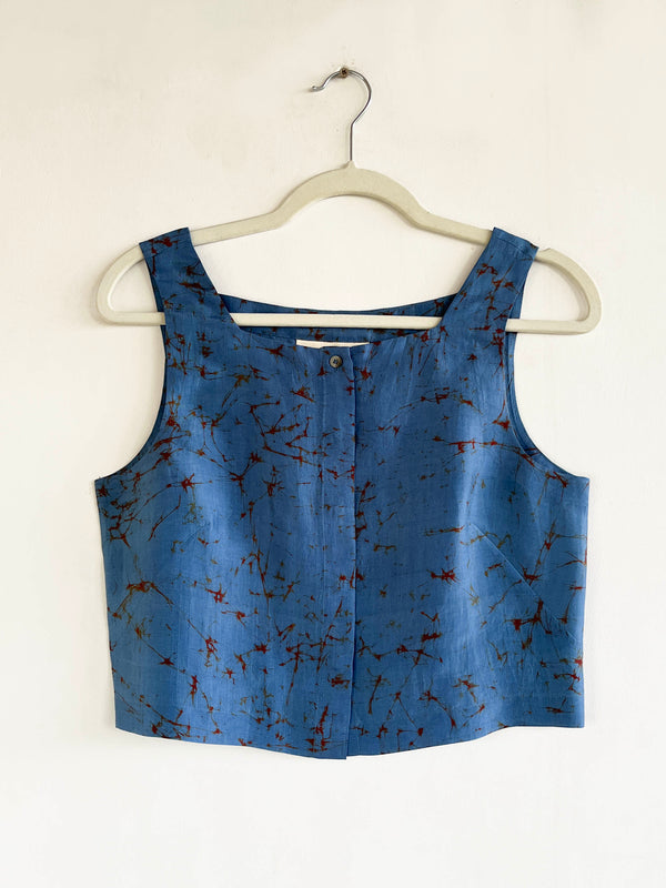 ADELAIDE TOP BLUE BATIK
