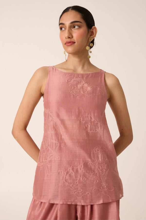 Jhumpa Pink Handwoven Co-ord