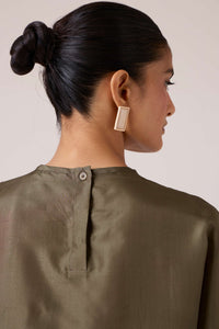 Pam Olive Silk Top