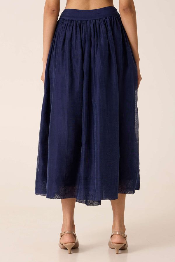 Amrita Navy Handwoven Skirt