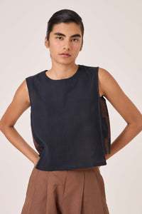 Meesha Black Handwoven Boxy Top