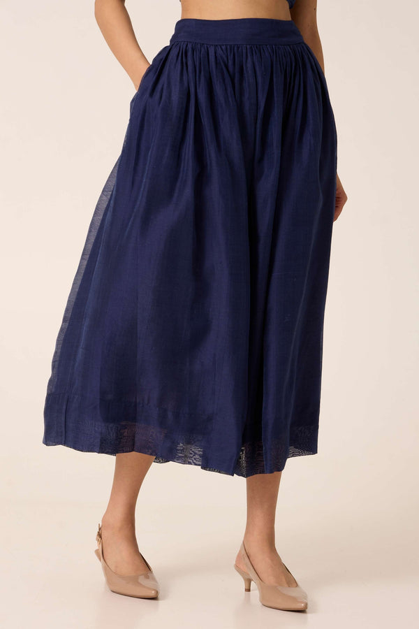 Amrita Navy Handwoven Skirt