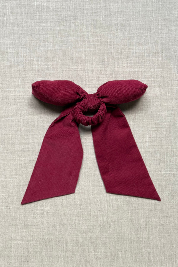 Cherry Corduroy Bow