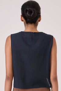 Meesha Black Handwoven Boxy Top