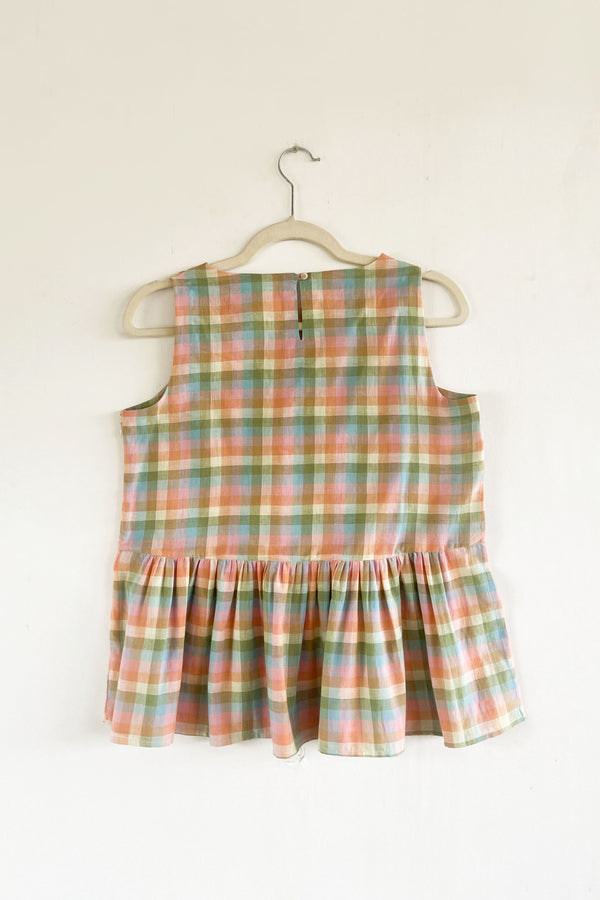 Guia Top - Multi colour checks