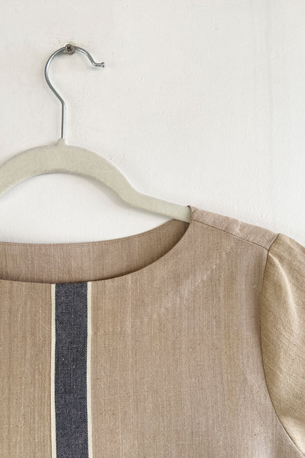 Freida Top with Sleeves - Bold Stripe