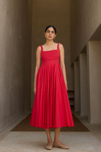 Manoor Red Organic Cotton Dress