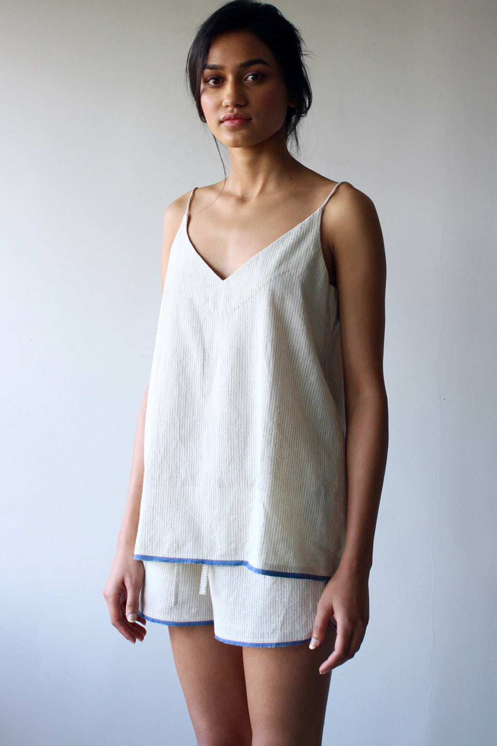 Zora Sustainable White Summer Shorts Night Dresses For Women Online 