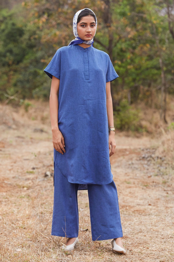 Agam Ink Sustainable Blue Co-ord Set For Women Online