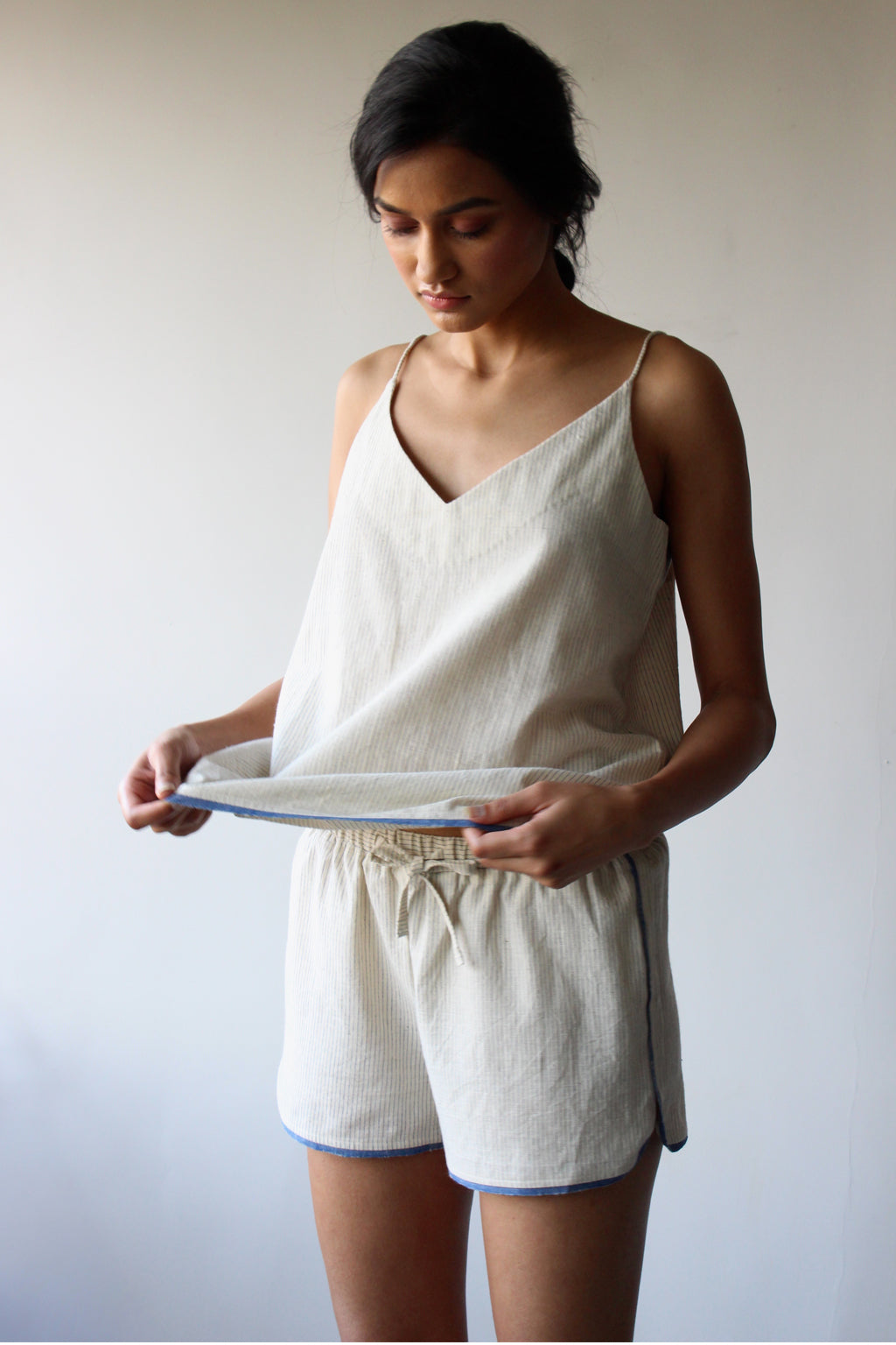 Zora Sustainable White Summer Shorts Night Dresses For Women Online 