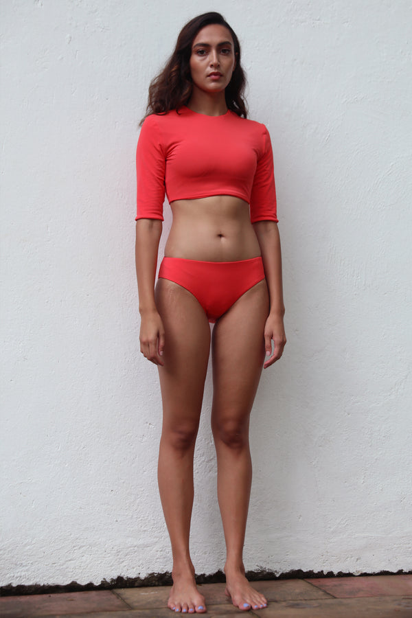 Cate Coral Bikini Bottom Sustainable Swimwear For Women Online